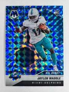 Jaylen Waddle 2022 Mosaico #248 REACTIVE BLUE PRIZM Novato RC Miami Dolphins - Imagen 1 de 3