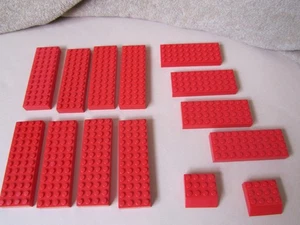 LEGO 14 dicke Bauplatten rot 4x12 4x10 6212 4202 - Picture 1 of 4