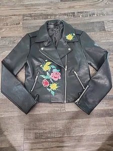 Rome + Juliet Couture Faux Leather Jacket Sz M - Picture 1 of 9