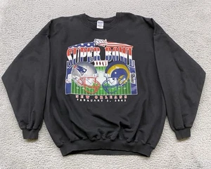 Los Angeles Rams Sweater Mens XXL Black Super Bowl XXXVI Crewneck 2002 NFL VTG - Picture 1 of 11
