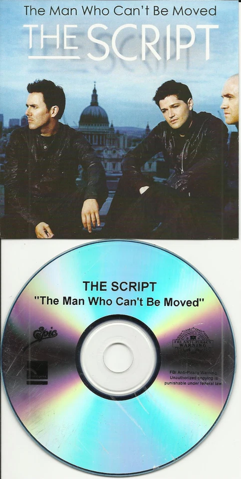 THE SCRIPT Man who can’t be Moved TST PRESS RADIO DJ PROMO CD Single USA MINT - Image 1 of 1
