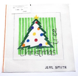 Needlepoint Jean Smith Original Hand Painted Canvas "Christmas Tree" Brand New - Picture 1 of 1