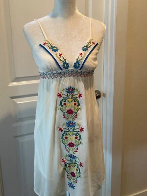 Twentyone Embroidered  Slip Dress. Boho Fairy Core,  Festival Size Small - Image 1 of 4