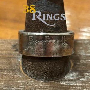 90% SILVER Kennedy Half Dollar 1964 COIN RING USA SIZES 5-13 JFK RFK Handmade - Picture 1 of 6