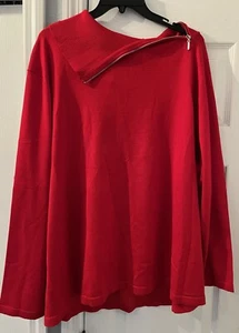Investments Woman Turtle Neck Sweater Red Size 2X Retail $69.00 New With Tag - Picture 1 of 5