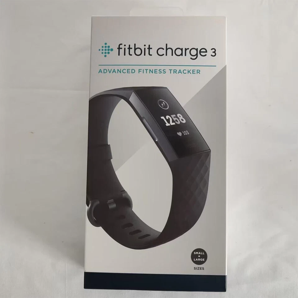 NEW Black Fitbit Charge 3 Fitness Activity Tracker Heart Rate Monitor Smartwatch - Image 1 of 4