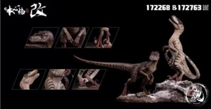 Nanmu Studio Blanco y Caballero Velociraptor Dinosaurio Limitado Estatua Estatuilla Modelos - Imagen 1 de 4