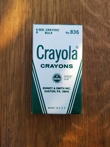 Vintage NOS Crayola Binney & Smith GOLD No 836 Crayons Box 12 Made USA - Picture 1 of 3