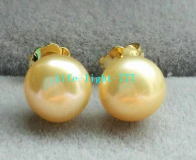 Venta al por mayor AAA Natural Mar del Sur 9-10 mm Oro Perla Real Oro 14k Foto 1 de 3
