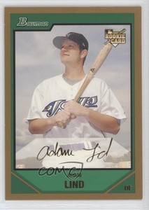 2007 Bowman Gold Adam Lind #207 Rookie RC