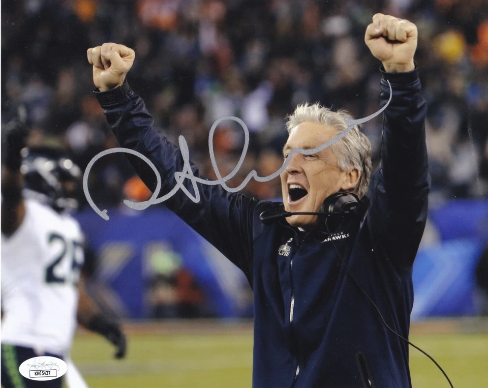 PETE CARROLL SIGNED SEATTLE SEAHAWKS 8X10 PHOTO AUTOGRAPH JSA COA USC TROJANS F - Image 1 of 1
