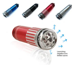 MINI AUTO 12V AIR PURIFIER IONIZER IONIC AIR PURIFIER OXYGEN BAR RED COLOR - Picture 1 of 4