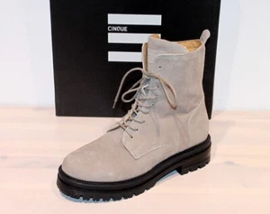 CINQUE Leder Boots Schnür Stiefelette Wildleder - Made in Italy - Neu ! Gr. 38 - Bild 1 von 11
