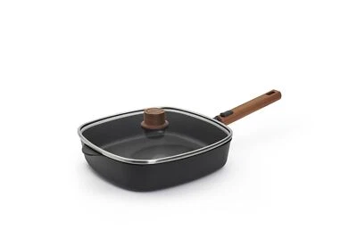 Woll Viereckpfanne Hochrand PFAS Free Glasdeckel Holzgriff 28cm Spülmaschinen - Bild 1 von 4