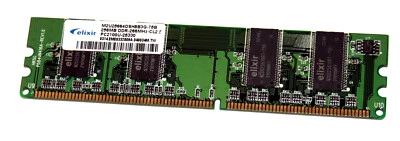 256 MB DDR-RAM 184-pin PC-2100U non-ECC CL2.5  'Elixir M2U25664DSH8B3G-75B' - Image 1 of 2