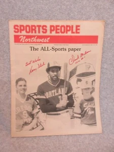 1981 SPORTS PEOPLE NORTHWEST 1st Edition Newspaper Signed by LARRY STEELE MiNt - Picture 1 of 2