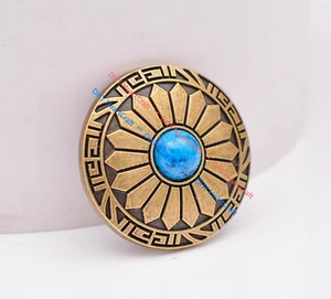 10X Western Sun Flower Leathercraft Belt Horse Saddles Turquoise Beads Conchos - Picture 1 of 9
