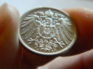 1911 1 Mark J (Silver .900) - Wilhelm II - Germany - exceptional - MS+/UNC - Picture 1 of 10