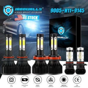 4Side LED Headlight Hi/Lo Beam+Fog Lights for Dodge Ram 1500 2500 3500 2009-2018 - Picture 1 of 12