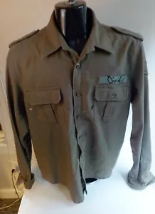 Chaqueta Camisa O'NEILL Estilo Militar Bordado PARCHE HECHIZO-Verde-TALLA L - Imagen 1 de 6