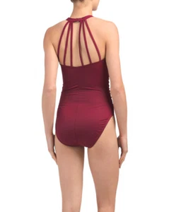 NUEVO TRAJE MÁGICO MILAGROSUIT DANIKA TRAJE DE BAÑO Talla 10 $162 Venta al por menor Correas Rojo Merlot - Imagen 1 de 3