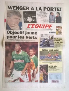 L'EQUIPE N°15.045 du 17/09/1994 -Wenger à la porte/ Ojectif jaune pour les Verts - Picture 1 of 6
