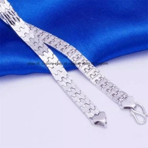 Pure Platinum 950 Chain Men Lucky 5.5mm Braided Curb Bracelet 17.8g/7.9inch - Picture 1 of 5
