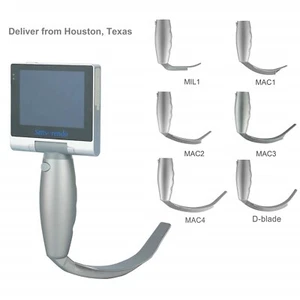 (US Delivery) Video Laryngoscope complete set (MIL0/MAC1/MAC2/MAC3/MAC4/D-Blade) - Picture 1 of 4