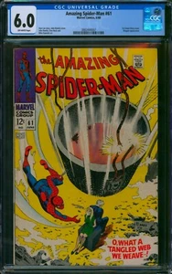 Amazing Spider-Man #61 🌟 CGC 6.0 🌟 1st Gwen Stacy Cover! Marvel Comic 1968 - Picture 1 of 2