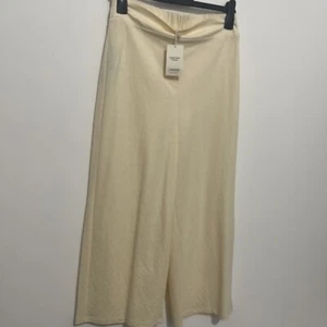 Mng New Cream Ladies Wide Leg Trousers - Picture 1 of 6