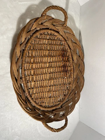 Vintage Wicker Serving Basket Cover