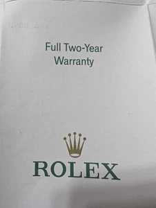 Genuine Original Rolex Full two Year Warranty Paper for 179168 - Picture 1 of 8