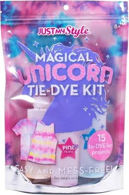 Tie Dye Kit - 3 Magical Colours with Gloves, Bands & Sheet for Arts & Crafts NEW - Image 1 of 4