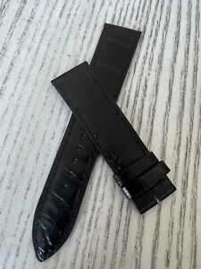 Jaeger LeCoultre OEM Alligator Watch Strap Band 21mm x 18mm 21 x 18 Black Matt