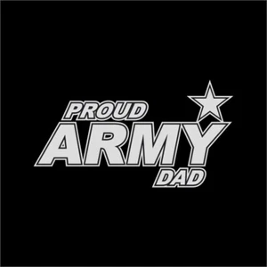 Calcomanía adhesiva de vinilo de pared de ventana de 1 color para padre militar del ejército de Estados Unidos orgulloso - Imagen 1 de 5