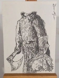 Original ACEO Sketch Card Dan Kruger- Sleepy Hollow - The Headless Horseman - Picture 1 of 3