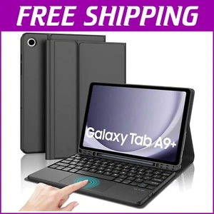 Premium Galaxy Tab A9 Plus 5G Case with Multi-Touch Keyboard & Adjustable Angles - Picture 1 of 10