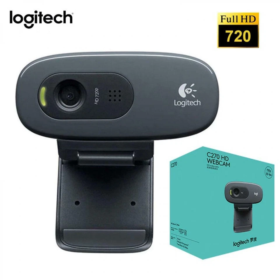 ✅✅✅Logitech C270 HD-Webcam USB Hi-Speed Video Stream für Windows / Mac 3MP ✅BOX✅ - Bild 1 von 4