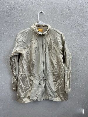 Ruby Rd Womens Jacket Size 8 Tan Lightweight Zip Up Long Sleeve Linen Blend - Image 1 of 4