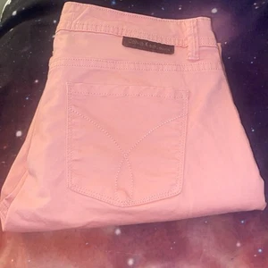 Calvin Klein Jeans Damen Pink Denim Jeans Größe 8 Taille 30” 30x25 Skinny Crop - Bild 1 von 10