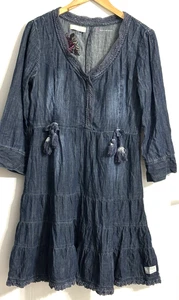 Odd Molly Denim Kleid Bestickt Größe 4 - Bild 1 von 8