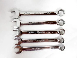 Snap-On 5pc. OEXM 12pt. Combination Wrench Set - 10, 10, 11, 12, & 13 mm Sizes - Picture 1 of 6