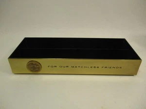 Vintage Florsheim Shoe Brass Matchbook Caddy Dispenser Solid Brass Match Box - Picture 1 of 9