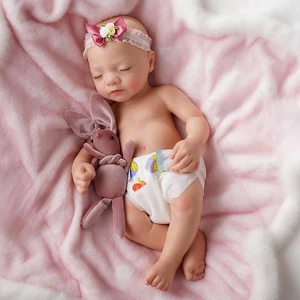 Lifelike Reborn Baby Dolls Aurora 16 Inch (Weight 4 lb) Full Platinum Silicon... - Picture 1 of 9