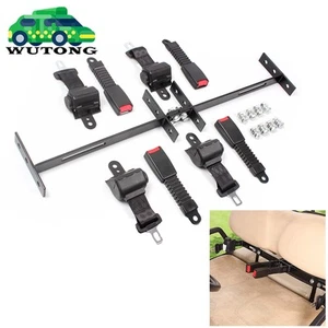 4 Retractable Golf Cart Seat Belts and Bracket Kit For EZGO Yamaha Club Car - Picture 1 of 11