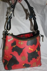 Cartera Scotty roja vintage Dooney & Bourke años 90 bolso de hombro/cubo novedad - Imagen 1 de 11
