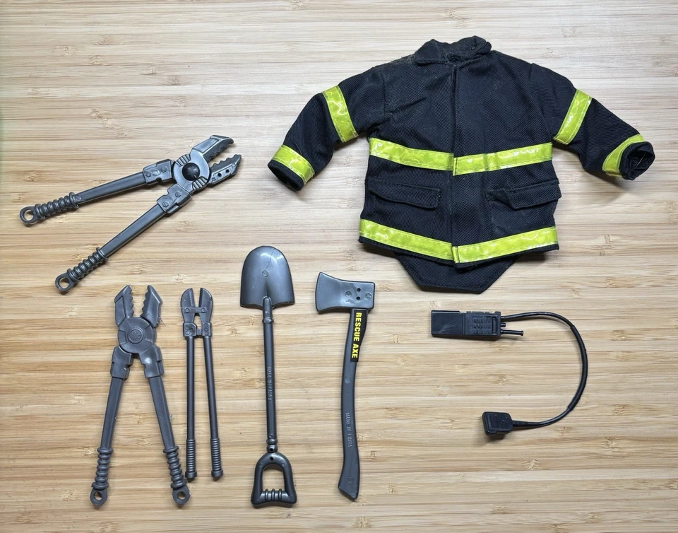 Chaqueta de Bomberos GI Joe 12” FDNY Escala 1/6 Dragón Siglo XXI Power Team Herramientas Foto 1 de 4