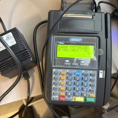 Hypercom T7PLUS Credit Card Terminal with Power Supply Untested Bought In Estate - Image 1 of 2