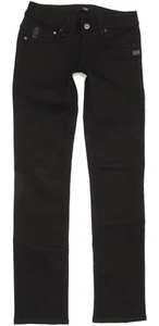 Pantalones de mezclilla elásticos ajustados rectos negros para mujer G-Star Attacc W28 L32 (91621) - Imagen 1 de 8