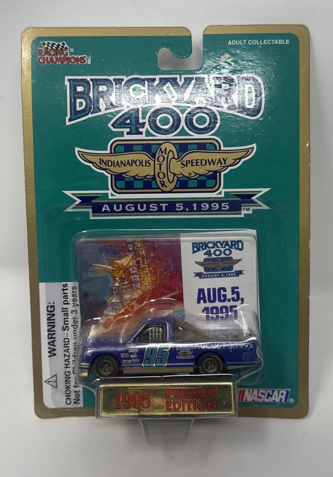 Camioneta Chevy Racing Champions Brickyard 400 Race 1995 #95 diecast con tarjeta Foto 1 de 2